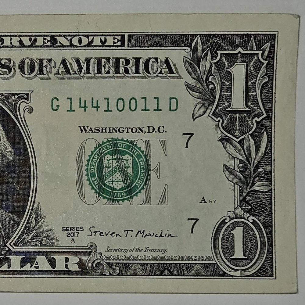 2017A‎ One Dollar Bill Trinary Note G14410011D Chicago District (B250)